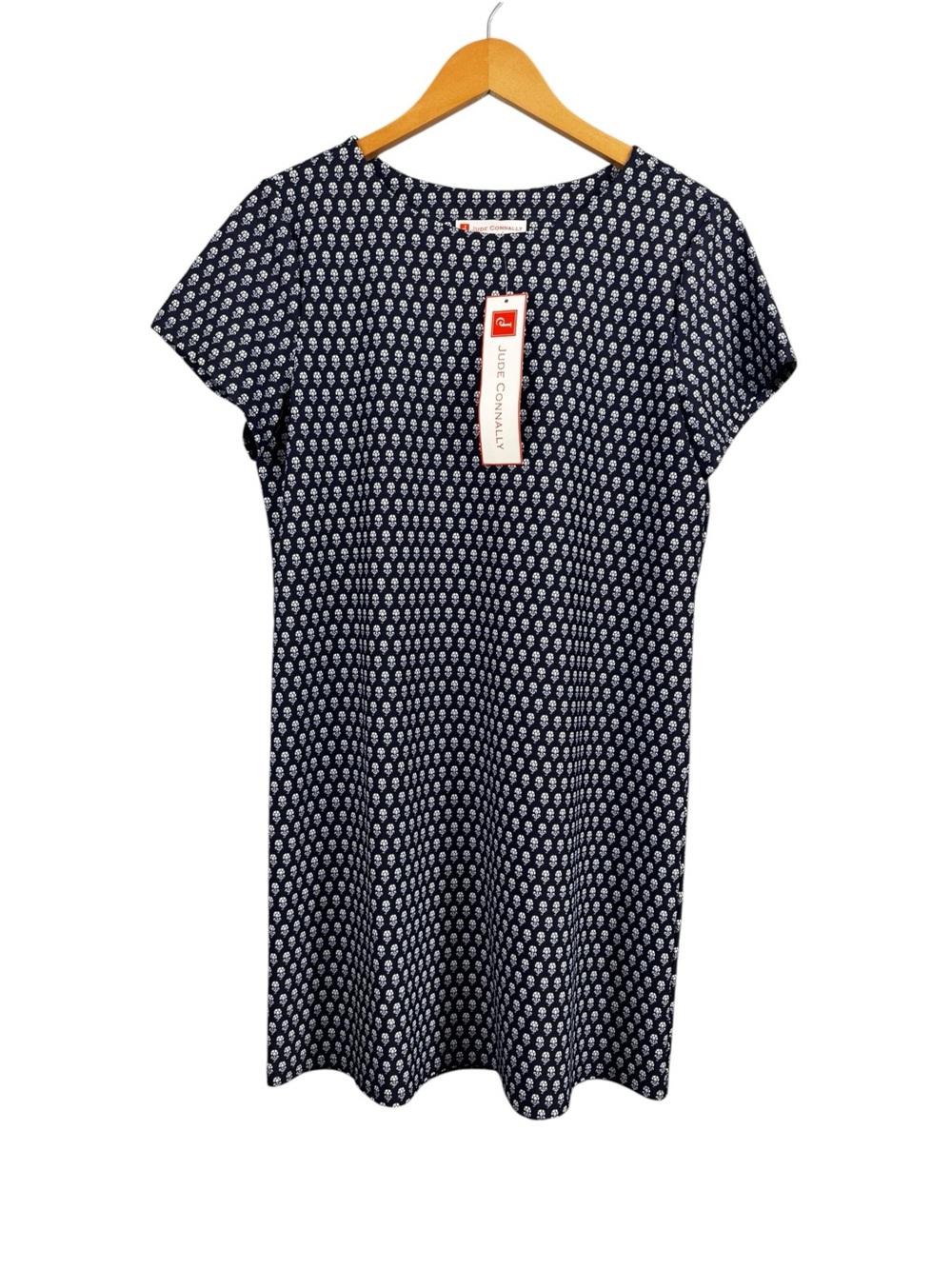 Jude Connally Ella Dress M Navy Foulard NWT